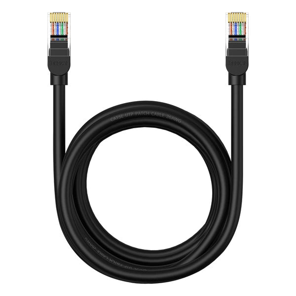 KABEL ETHERNET BASEUS HIGH SPEED CAT 5 RJ-45 1000MB/S 3M OKRĄGŁY - CZARNY
