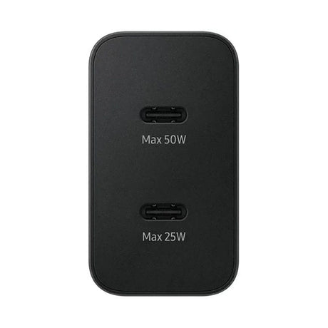 ŁADOWARKA SAMSUNG POWER ADAPTER DUO EP-T5020XBEGEU SIECIOWA 2X USB-C 50W - CZARNA