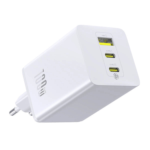 ŁADOWARKA SIECIOWA BASEUS ENERFILL FE11 2 X USB-C / USB-A 100W - BIAŁA