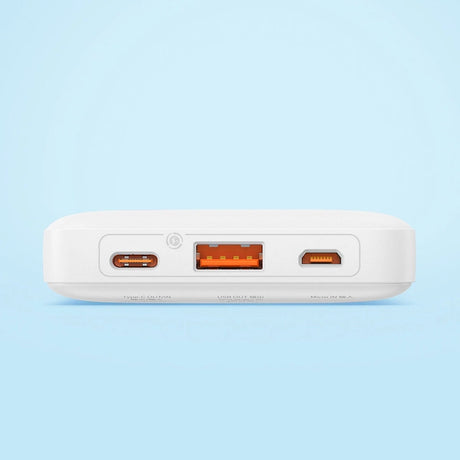 POWERBANK BASEUS AIRPOW 20W 10000MAH Z KABLEM BASEUS SIMPLE SERIES USB-A - USB-C 30 CM - BIAŁY