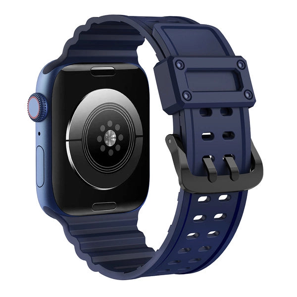 PASEK STRAP TRIPLE PROTECTION PASEK APPLE WATCH SE, 9, 8, 7, 6, 5, 4, 3, 2, 1 (41, 40, 38 MM) BRANSOLETA GRANATOWY