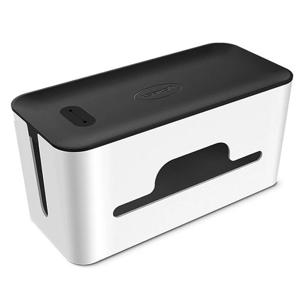 UGREEN ORGANIZER DO KABLI PUDEŁKO POJEMNIK NA LISTWY L 42,5X17,5X15,5CM CZARNO-BIAŁY (LP110)