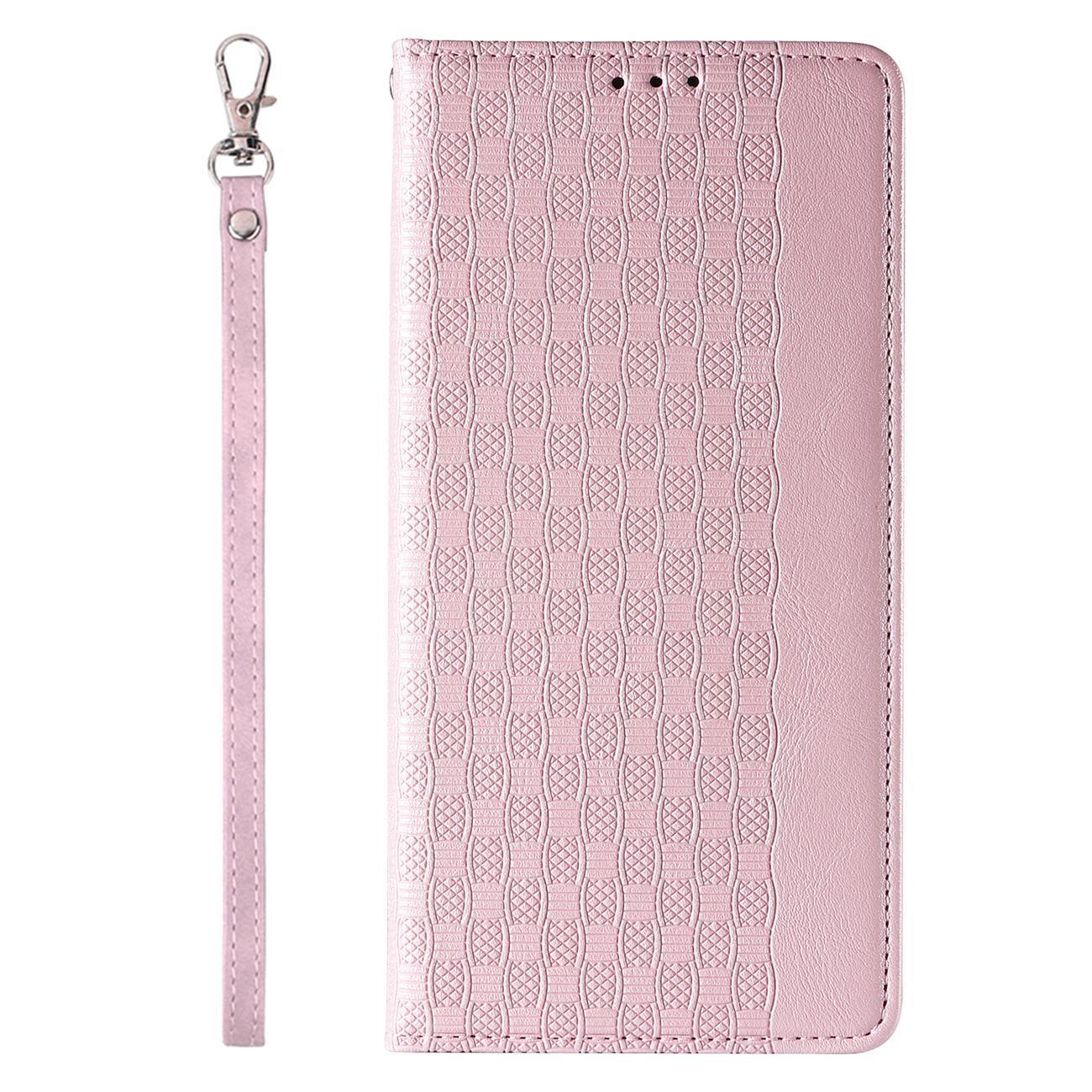 ETUI MAGNET STRAP CASE ETUI IPHONE 14 PRO MAX POKROWIEC Z KLAPKĄ PORTFEL MINI SMYCZ PODSTAWKA RÓŻOWE