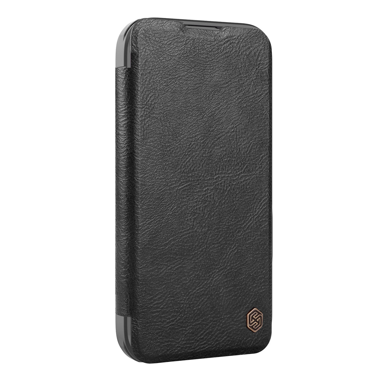 ETUI NILLKIN QIN PROP LEATHER CASE Z OSŁONĄ NA APARAT I PODSTAWKĄ NA IPHONE 16 - CZARNE