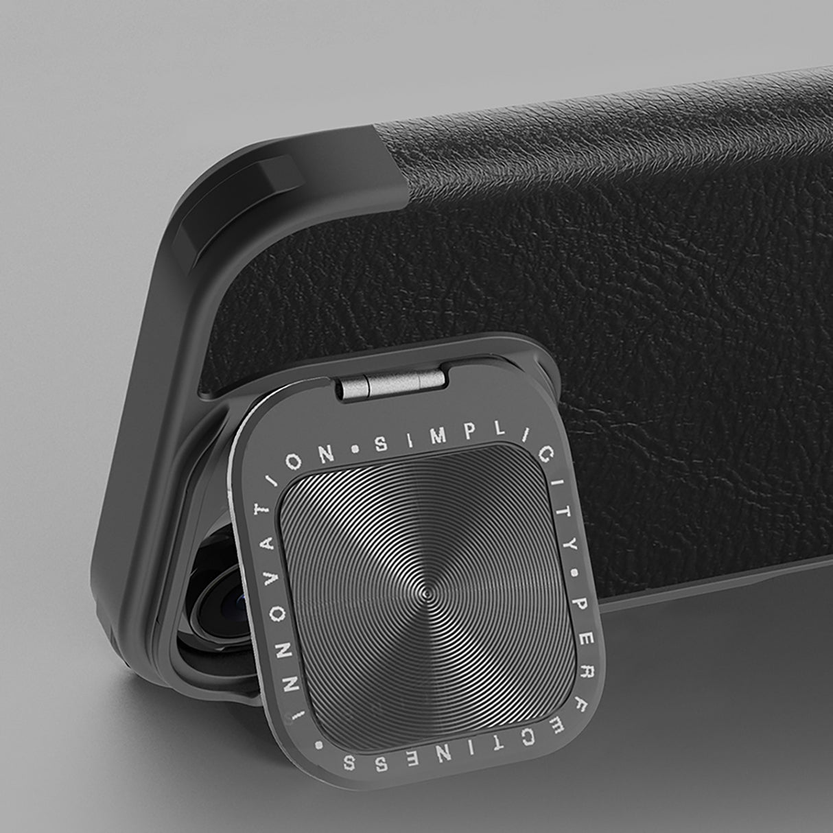 ETUI NILLKIN QIN PROP LEATHER CASE Z OSŁONĄ NA APARAT I PODSTAWKĄ NA IPHONE 16 - CZARNE