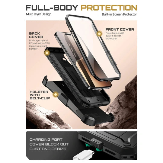SUPCASE UNICORN BEETLE PRO IPHONE 17 PRO BLACK