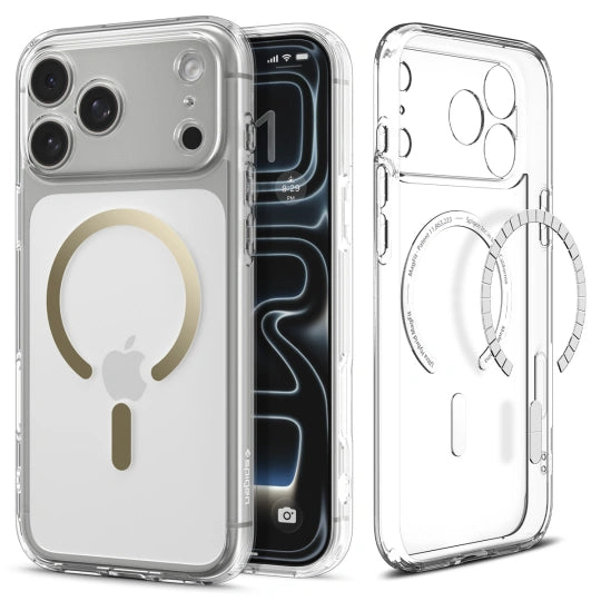ETUI SPIGEN ULTRA HYBRID MAG MAGSAFE IPHONE 17 PRO CLEAR/GOLD ZŁOTE