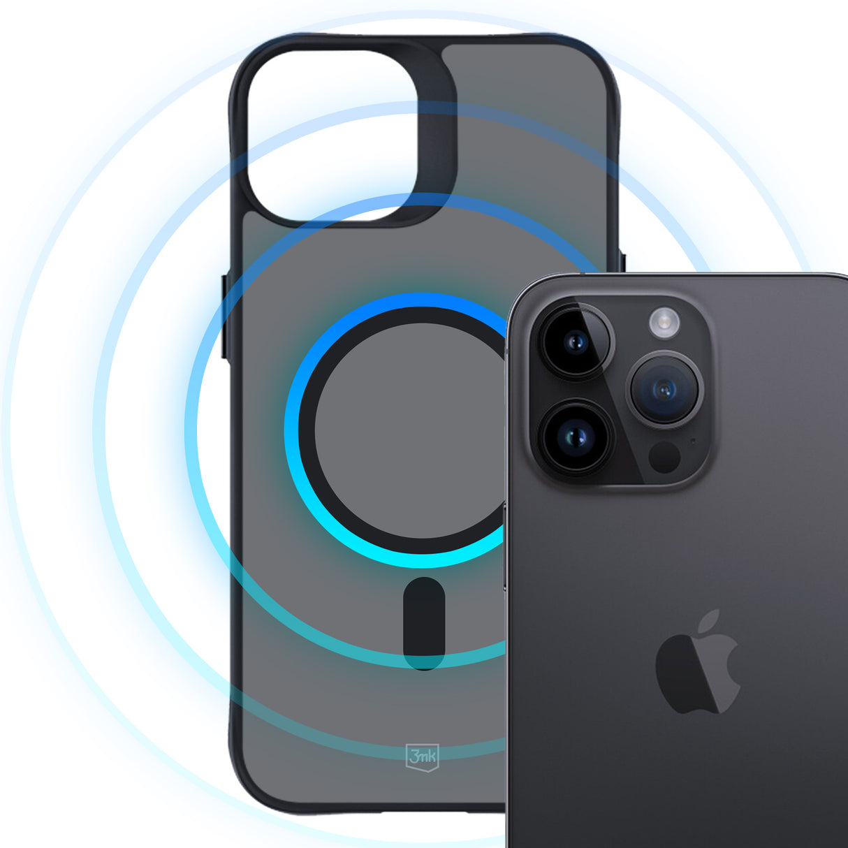 ETUI APPLE IPHONE 14 PRO - 3MK SMOKE MAGCASE