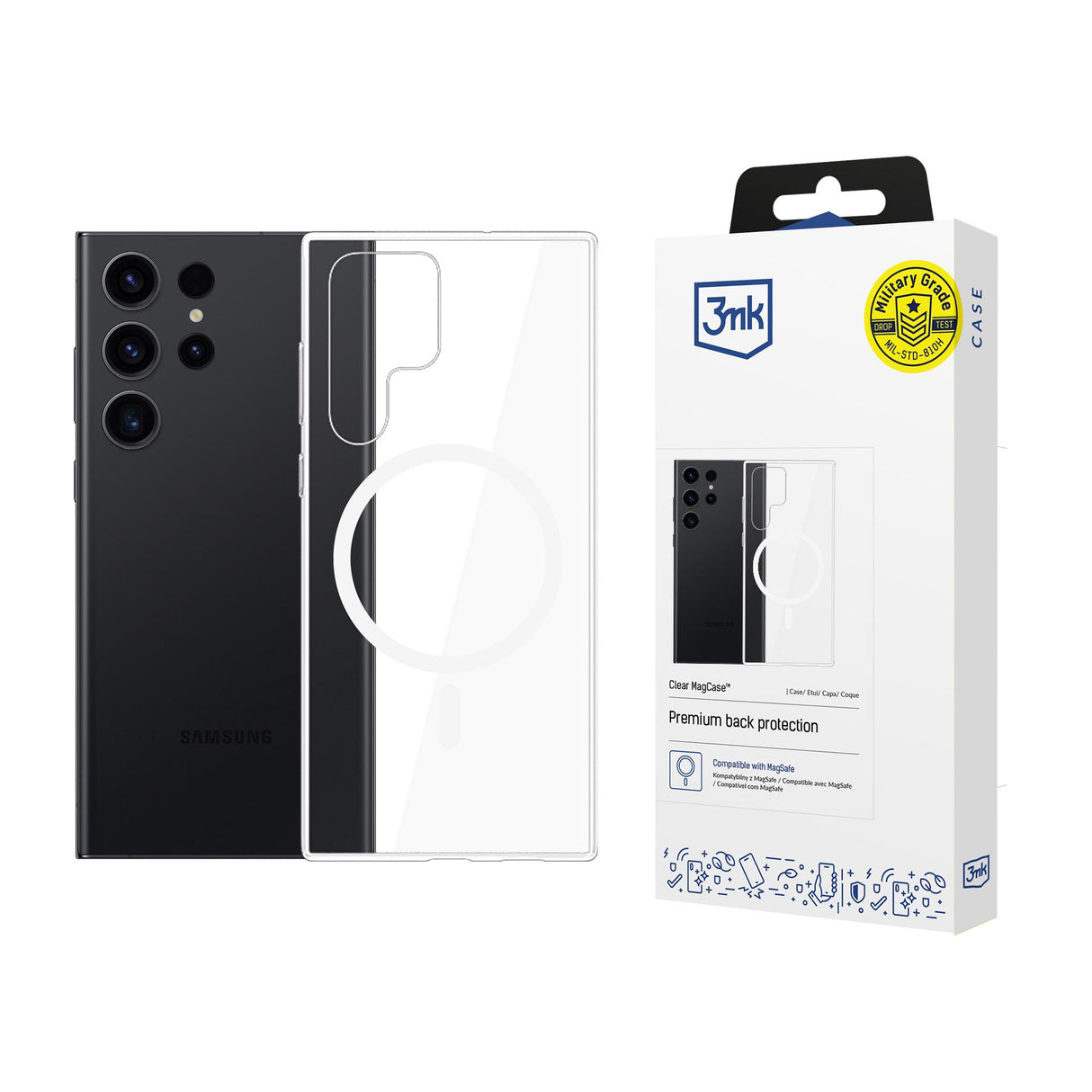 ETUI SAMSUNG GALAXY S24 ULTRA - 3MK CLEAR MAGCASE