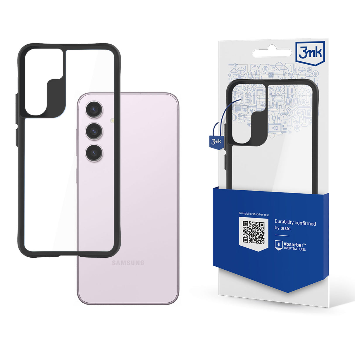ETUI SAMSUNG GALAXY S24+ - 3MK SATIN ARMOR CASE+  CZARNE