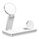 ŁADOWARKA INDUKCYJNA 3W1 TECH-PROTECT QI15W-A47 3IN1 MAGNETIC MAGSAFE WIRELESS CHARGER WHITE BIAŁA