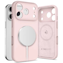 ETUI TECH-PROTECT LIQUID SILICONE MAGSAFE IPHONE 17 PRO RÓŻOWE