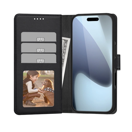 ETUI OTWIERANE TECH-PROTECT WALLET MAGSAFE IPHONE 17 PRO CZARNE