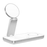 ŁADOWARKA INDUKCYJNA 3W1 TECH-PROTECT QI15W-A47 3IN1 MAGNETIC MAGSAFE WIRELESS CHARGER WHITE BIAŁA
