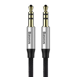 BASEUS KABEL AUDIO YIVEN M30 JACK 3,5 MM - JACK 3,5 MM 1,5 M SREBRNO-CZARNY