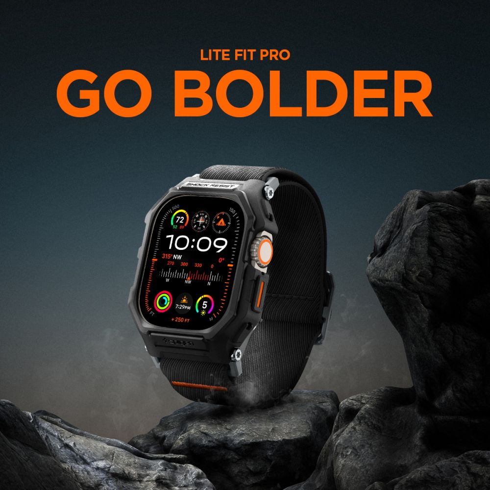 PASEK SPIGEN LITE FIT ”PRO” APPLE WATCH ULTRA 1 / 2 (49 MM) MATTE BLACK CZARNY