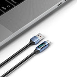KABEL TECH-PROTECT ULTRABOOST LED TYPE-C CABLE 66W/6A 100CM NIEBIESKI