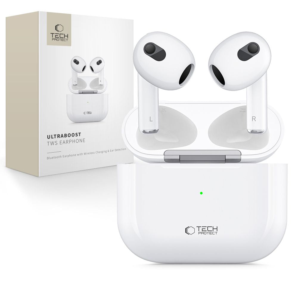 SŁUCHAWKI TECH-PROTECT ULTRABOOST TWS EARPHONE CORE BIAŁE