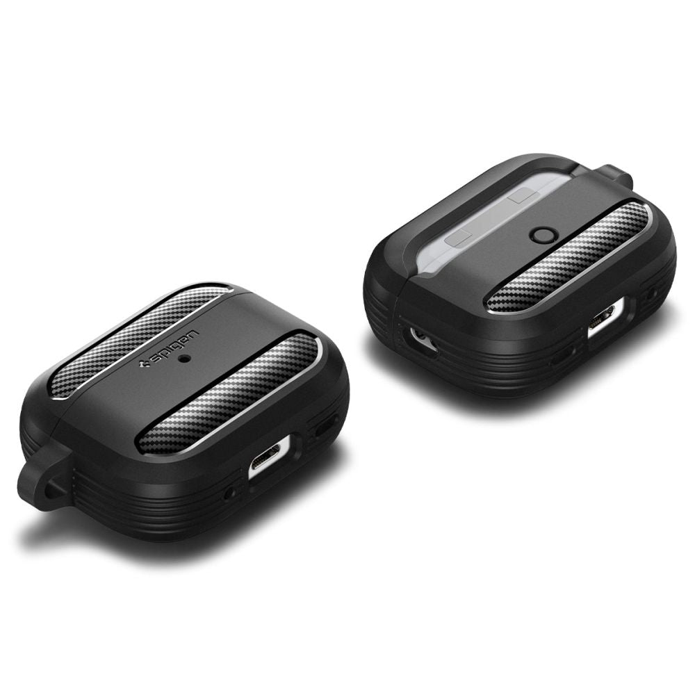 ETUI NA SŁUCHAWKI SPIGEN RUGGED ARMOR APPLE AIRPODS PRO 1 / 2 CZARNE