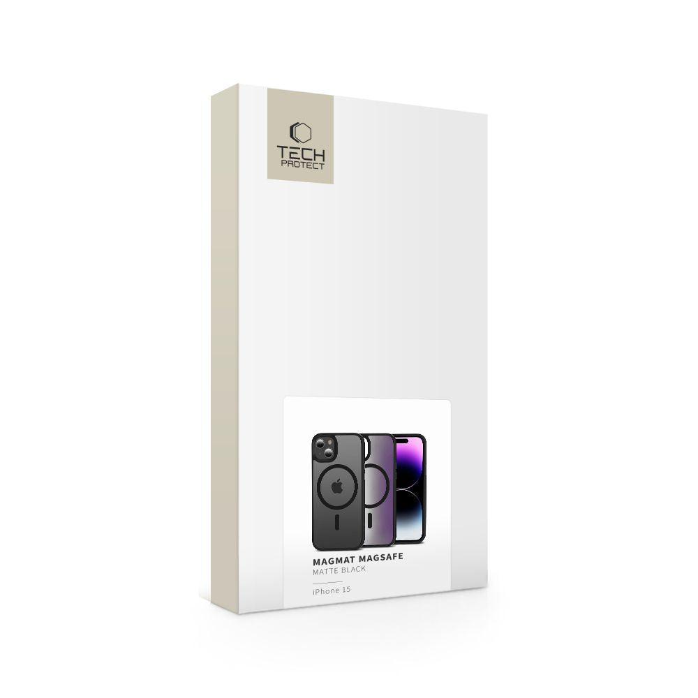 ETUI TECH-PROTECT MAGMAT MAGSAFE IPHONE 15 MATTE CZARNE