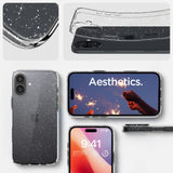 ETUI SPIGEN LIQUID CRYSTAL IPHONE 16 GLITTER CRYSTAL TRANSPARENTNO BROKATOWE