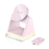 ŁADOWARKA INDUKCYJNA TECH-PROTECT QI15W-A43 3IN1 MAGNETIC MAGSAFE WIRELESS CHARGER RÓŻOWA