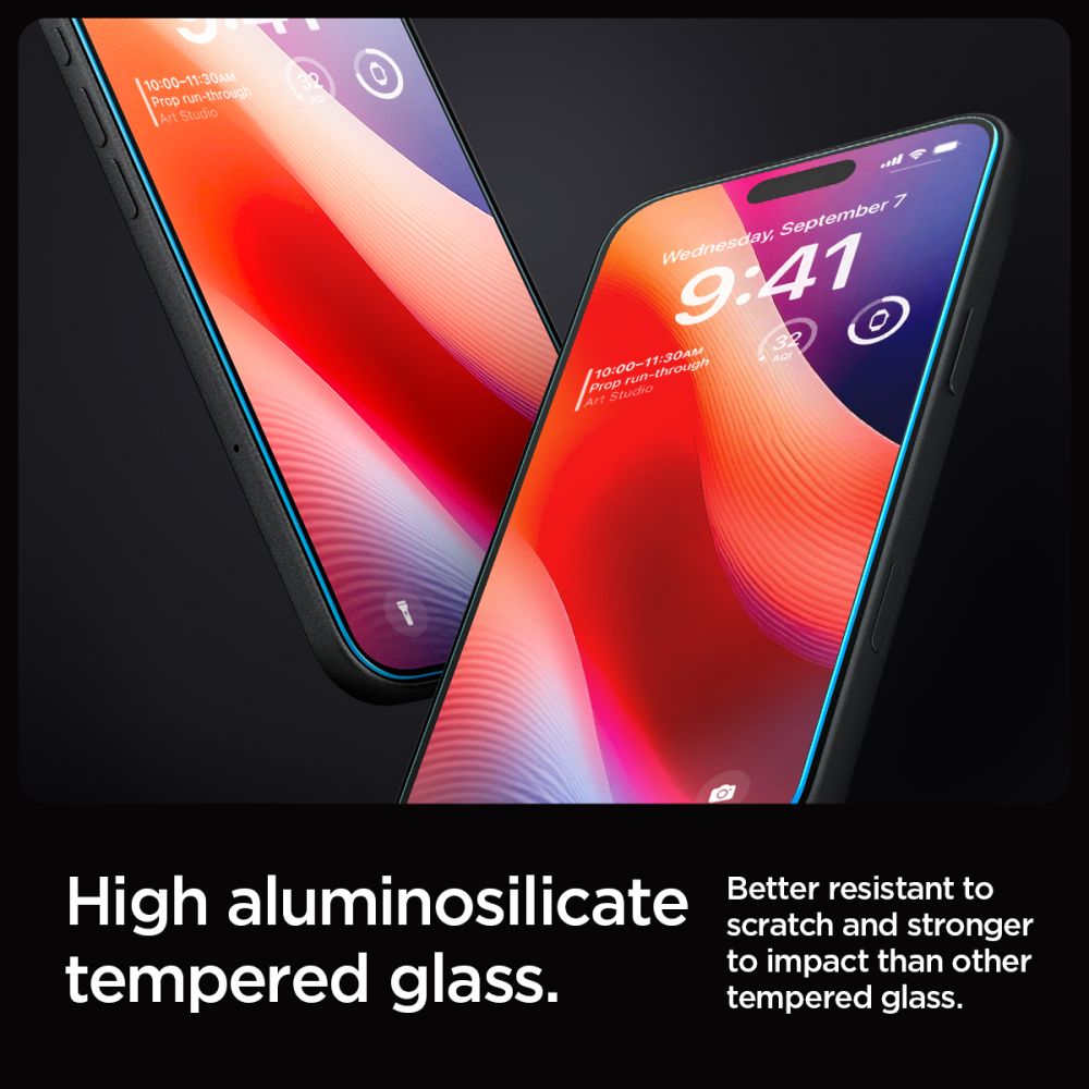 SZKŁO HARTOWANE SPIGEN GLAS.TR ”EZ FIT” 2-PACK IPHONE 16 PRO MAX CLEAR TRANSPARETNE