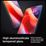 SZKŁO HARTOWANE SPIGEN GLAS.TR ”EZ FIT” 2-PACK IPHONE 16 PRO MAX CLEAR TRANSPARETNE