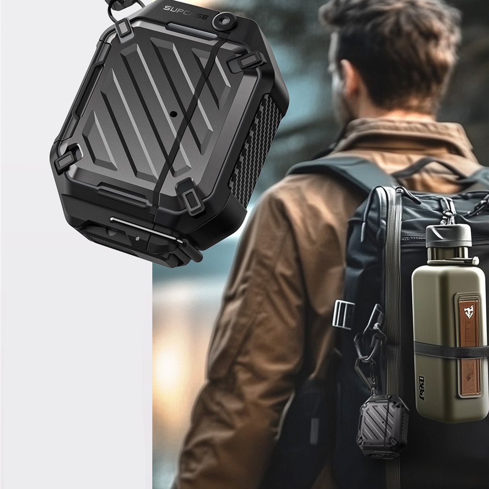 ETUI NA SŁUCHAWKI SUPCASE UNICORN BEETLE PRO APPLE AIRPODS 4 CZARNE