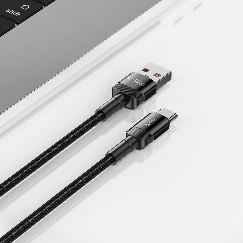 KABEL TECH-PROTECT ULTRABOOST EVO TYPE-C CABLE 100W/5A 25CM CZARNY