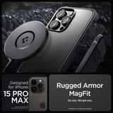 ETUI SPIGEN RUGGED ARMOR MAG MAGSAFE IPHONE 15 PRO MAX CZARNE