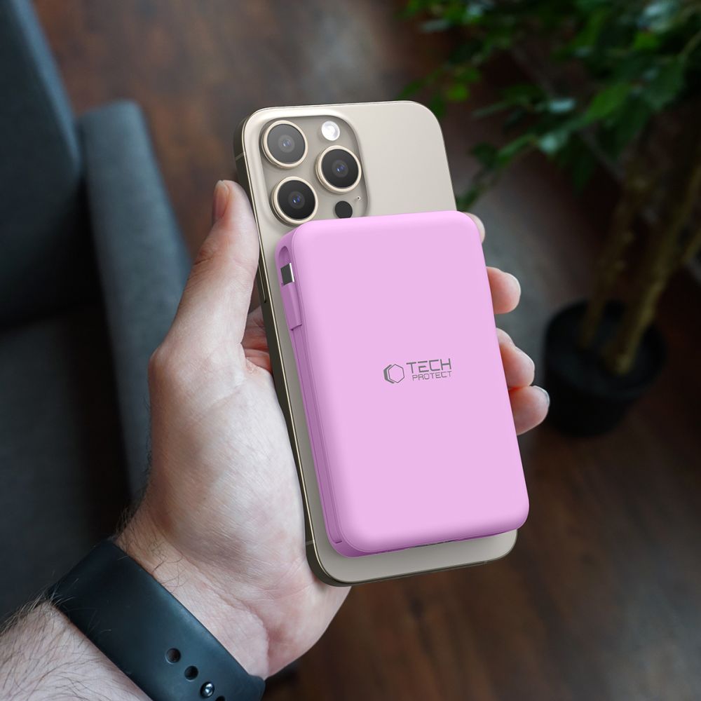 POWERBANK TECH-PROTECT PB31 LIFEMAG MAGSAFE POWER BANK 10000MAH LAVENDER FIOLETOWY