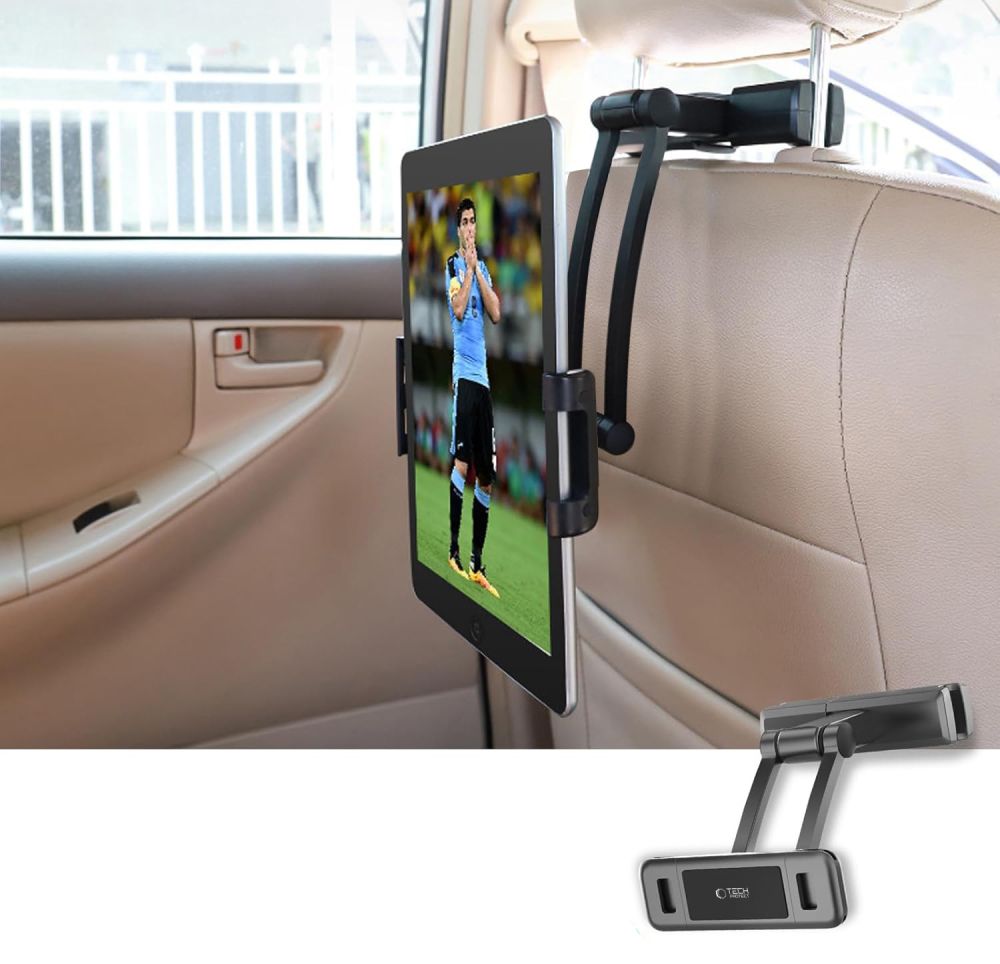 UCHWYT SAMOCHODOWY NA ZAGŁÓWEK TECH-PROTECT V2 STRETCHABLE HEADREST CAR MOUNT FOR TABLET CZARNY