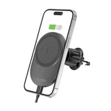 UCHWYT SAMOCHODOWY DO KRATKI Z ŁADOWANIEM INDUKCYJNYM TECH-PROTECT MM15W-V1 MAGNETIC MAGSAFE VENT CAR MOUNT WIRELESS CHARGER 15W CZARNY