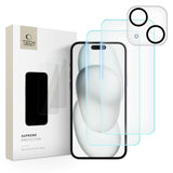 SZKŁO HARTOWANE TECH-PROTECT SUPREME SET IPHONE 15 CLEAR