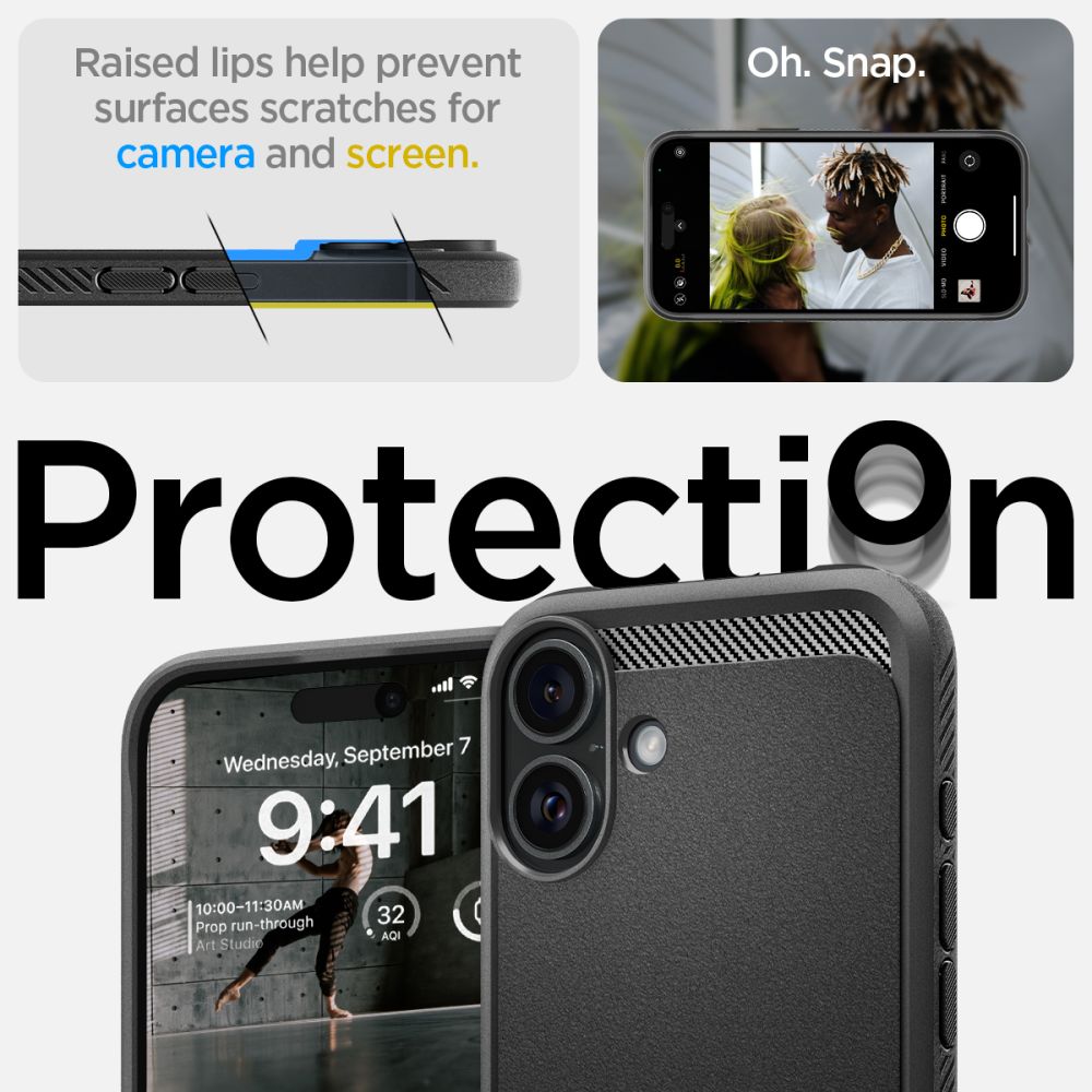 ETUI SPIGEN RUGGED ARMOR MAG MAGSAFE IPHONE 16 PLUS CZARNE