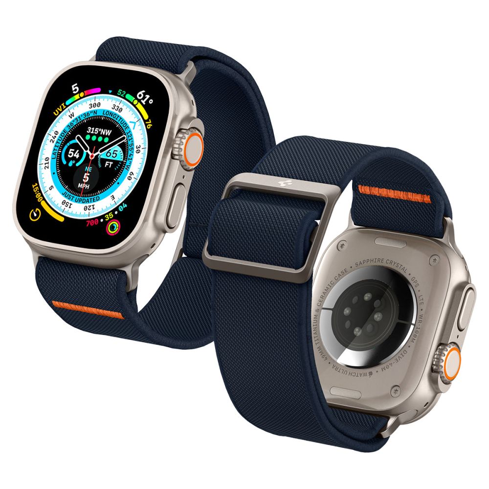 PASEK SPIGEN FIT LITE ULTRA APPLE WATCH 6 / 7 / 8 / 9 / 10 / SE / ULTRA 1 / 2 (44 / 45 / 46 / 49 MM) NAVY NIEBIESKI