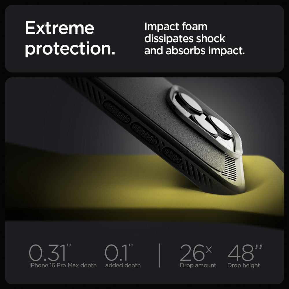ETUI SPIGEN RUGGED ARMOR MAG MAGSAFE IPHONE 16 PRO MAX CZARNE