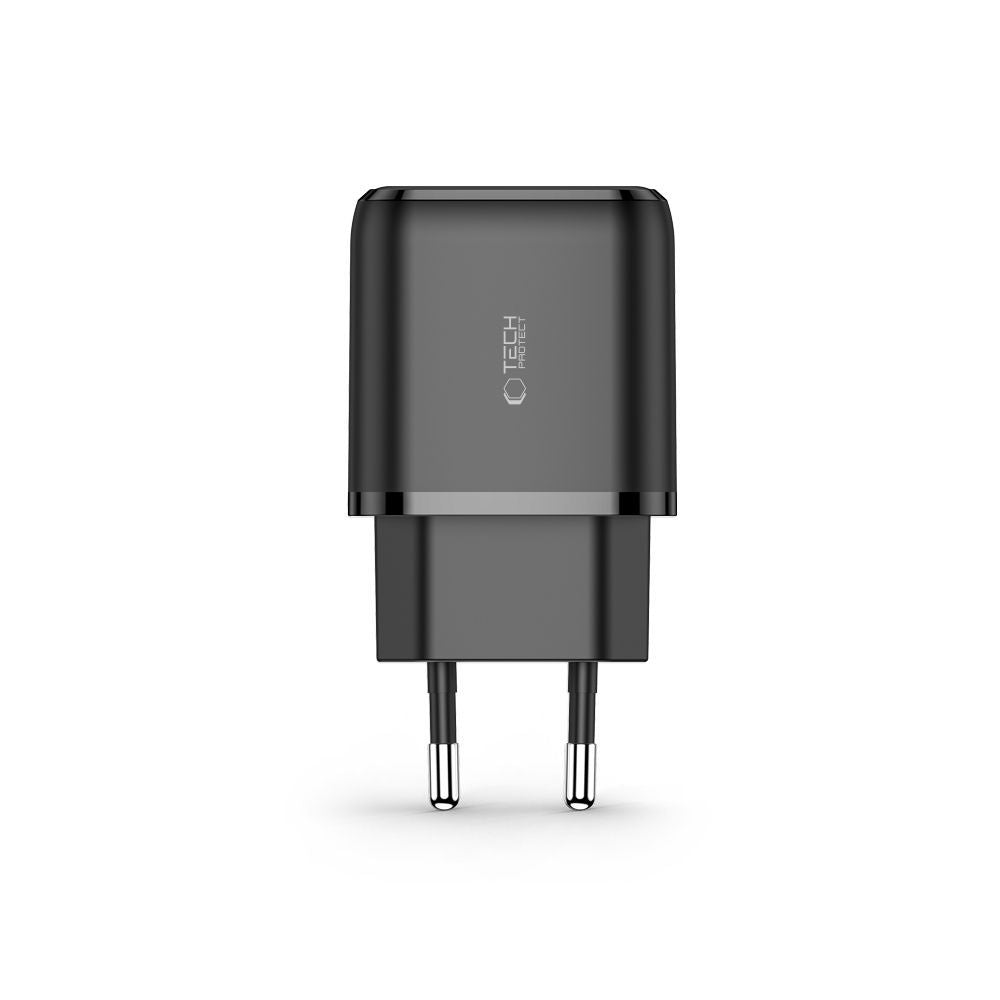 ŁADOWARKA SIECIOWA TECH-PROTECT C20W 2-PORT NETWORK CHARGER PD20W/QC3.0 CZARNA