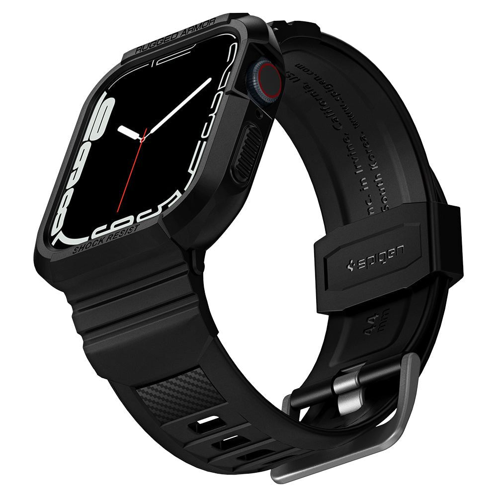 PASEK SPIGEN RUGGED ARMOR ”PRO” APPLE WATCH 4 / 5 / 6 / 7 / 8 / 9 / SE (44 / 45 MM) CZARNY