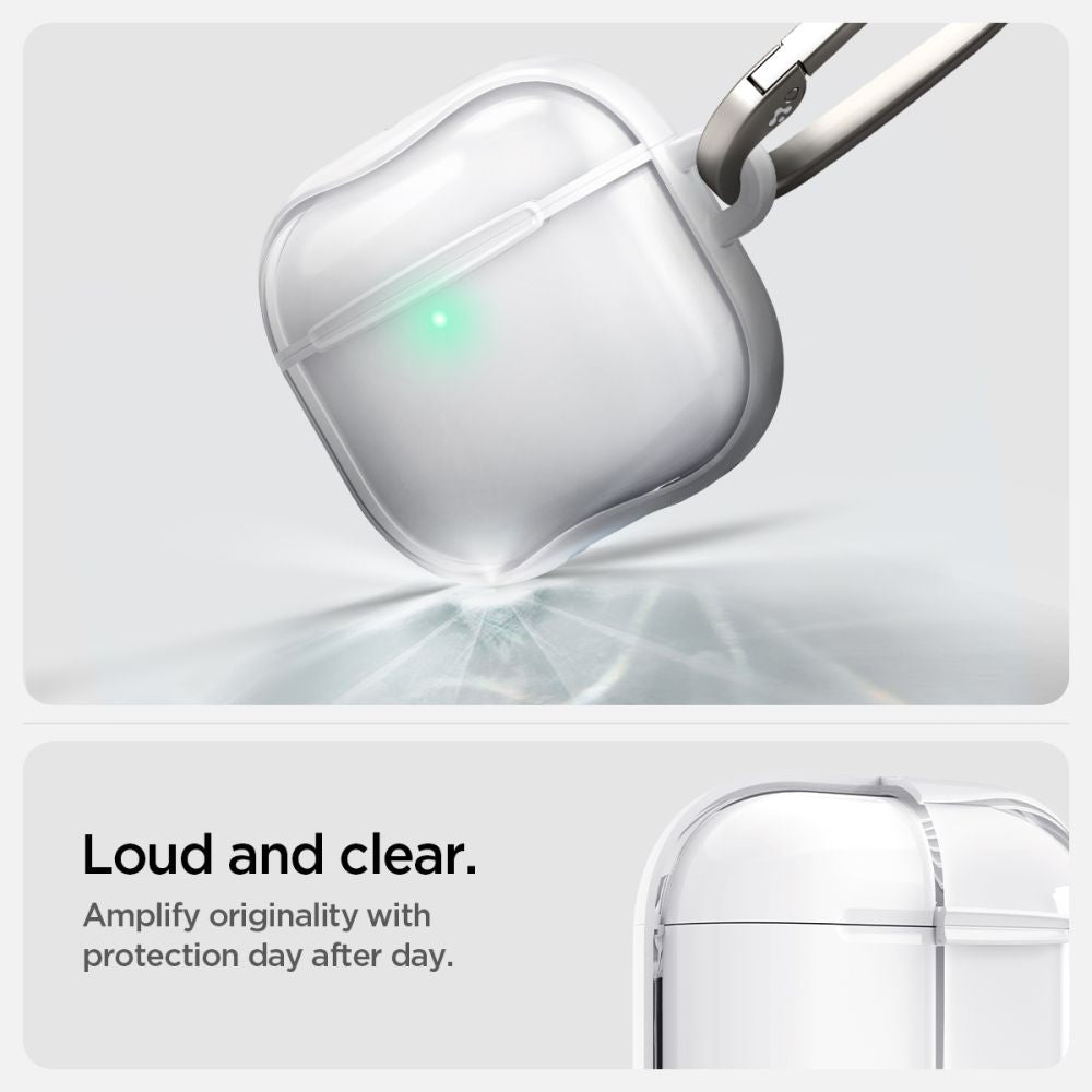 ETUI NA SŁUCHAWKI SPIGEN ULTRA HYBRID APPLE AIRPODS 4 JET WHITE BIAŁE