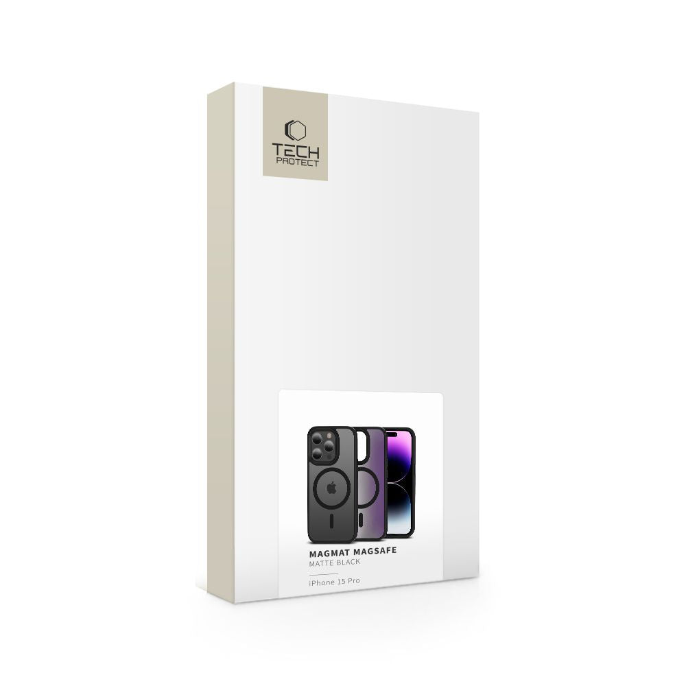 ETUI TECH-PROTECT MAGMAT MAGSAFE IPHONE 15 PRO MATTE CZARNE