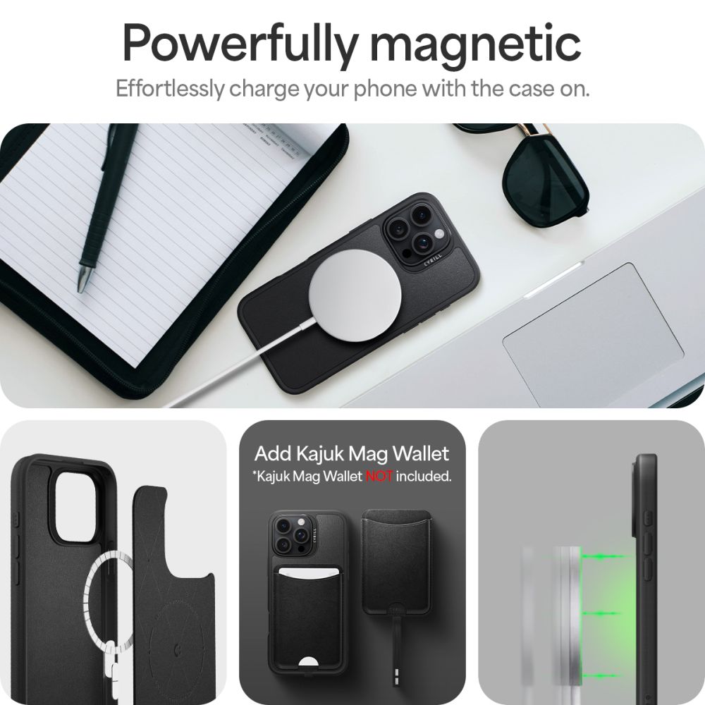 ETUI ZE SMYCZKA SPIGEN CYRILL KAJUK CLASSIC CHARM MAG MAGSAFE IPHONE 16 PRO BLACK CZARNE