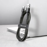 BASEUS KABEL CAFULE USB - USB-C 0,5 M 3A SZARO-CZARNY