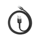 BASEUS KABEL CAFULE USB - USB-C 0,5 M 3A SZARO-CZARNY