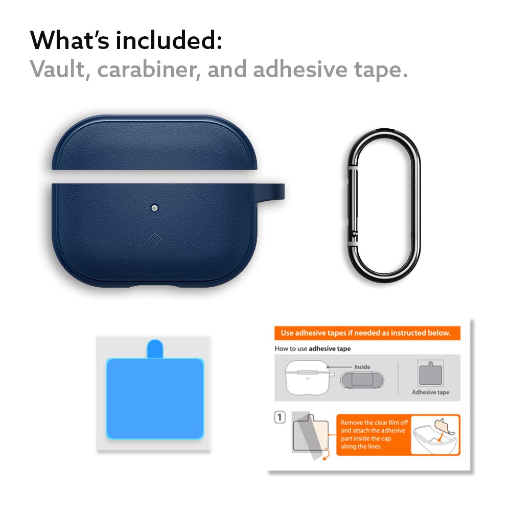 ETUI NA SŁUCHAWKI CASEOLOGY VAULT APPLE AIRPODS PRO 1 / 2 NIEBIESKIE