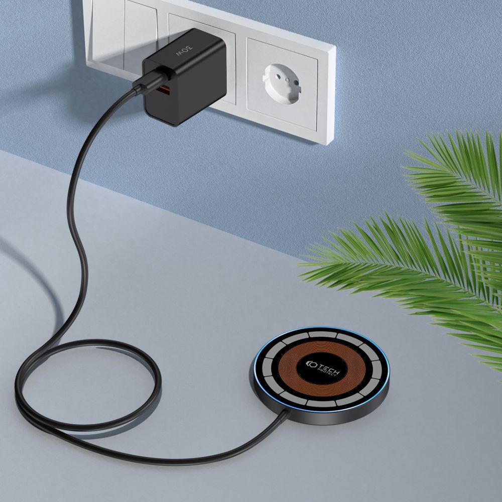 ŁADOWARKA INDUKCYJNA TECH-PROTECT QI15W-A30 MAGNETIC MAGSAFE WIRELESS CHARGER CZARNA