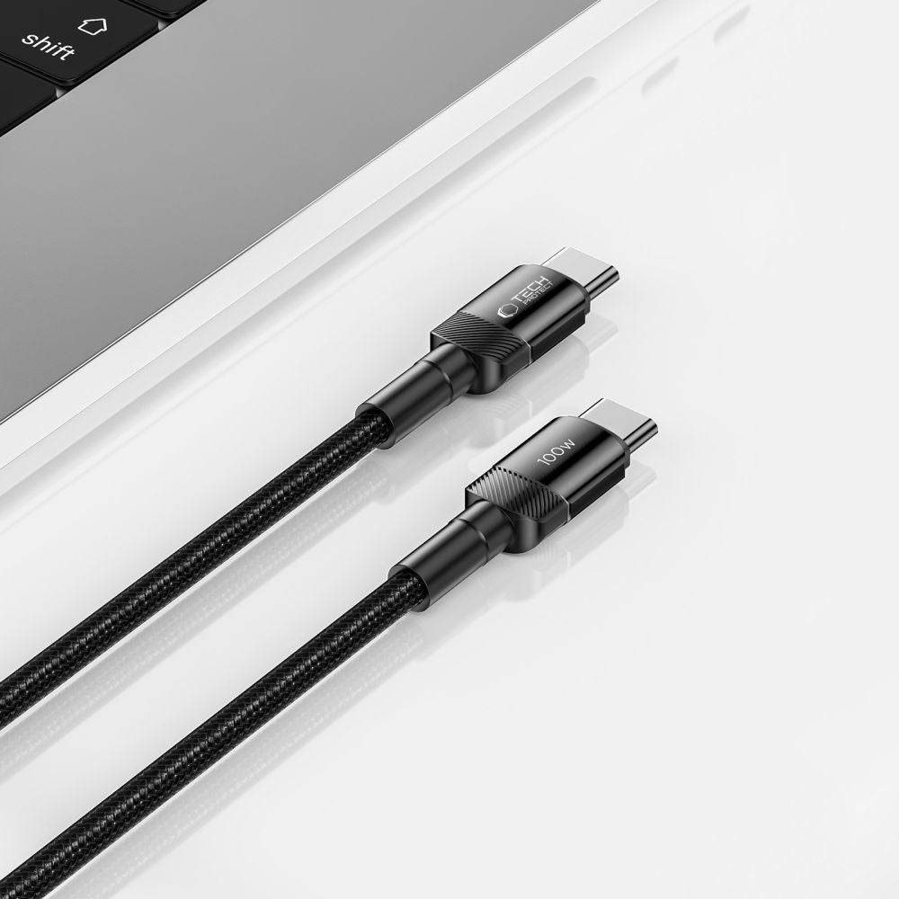 KABEL TECH-PROTECT ULTRABOOST EVO TYPE-C CABLE PD100W/5A 25CM CZARNY
