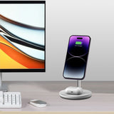 ŁADOWARKA INDUKCYJNA 2W1 TECH-PROTECT QI15W-A21 2IN1 MAGNETIC MAGSAFE WIRELESS CHARGER BIAŁA