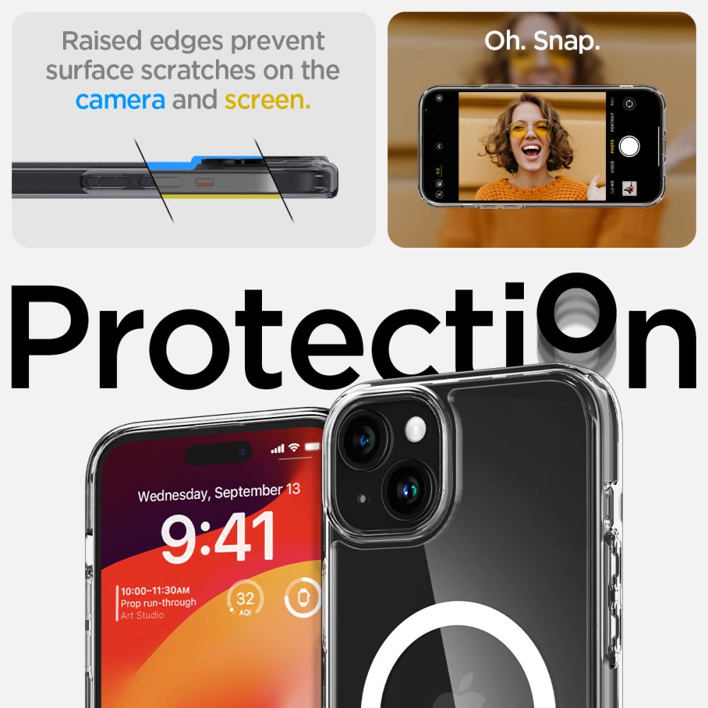 ETUI SPIGEN ULTRA HYBRID MAG MAGSAFE IPHONE 15 BIAŁE